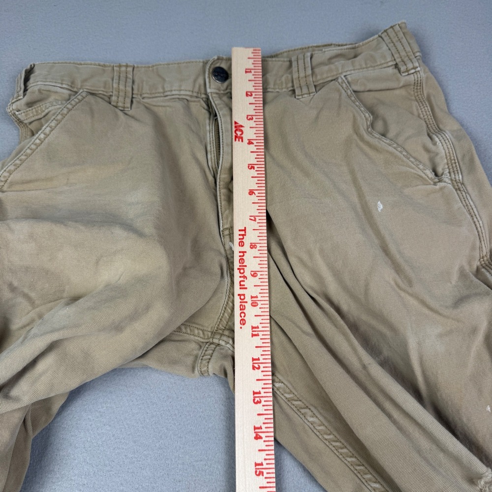 Carhartt Thrashed Relaxed Fit Rugged Flex Rigby Dungaree Tan Pants Mens 33x34 - Picture 7 of 9